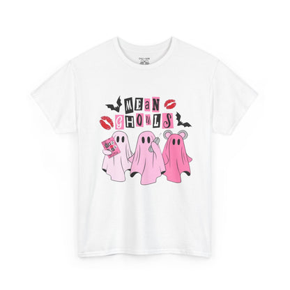 Mean Ghouls Unisex Heavy Cotton Tee, Halloween Shirt, Spooky Ghost Tee, Cute Ghost T-Shirt, Casual Fall Outfit, Fun Halloween Apparel