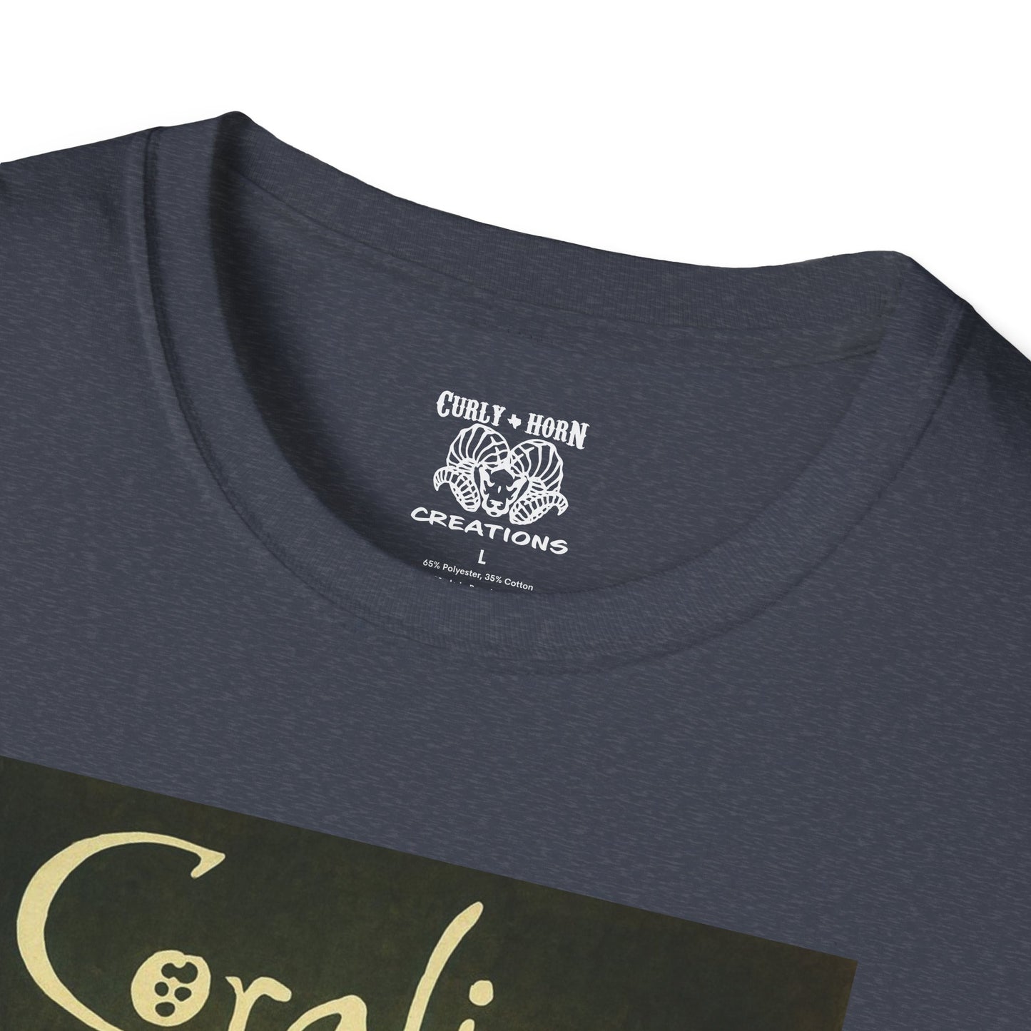 Coraline-Inspired Unisex Softstyle T-Shirt, Cute Graphic Tee, Movie Merch, Unique Gift, Retro Style, Horror Fans, Birthday Present
