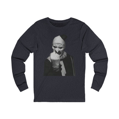 Art the Clown Graphic Long Sleeve Tee | Unisex Jersey Shirt, Halloween Costume, Quirky Gift, Casual Wear, Clown Lovers Tee