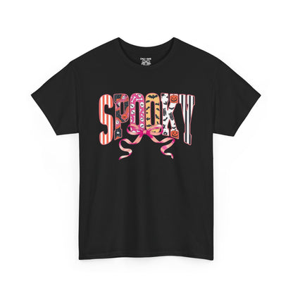 Spooky Unisex Heavy Cotton Tee - Halloween Shirt, Graphic T-Shirt, Soft Cotton Apparel, Festival Wear, Fall Fashion