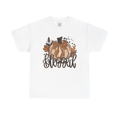 Blessed Pumpkin Tee - Fall Apparel, Thanksgiving Shirt, Autumn Outfit, Gift for Her, Cute Layering Tee