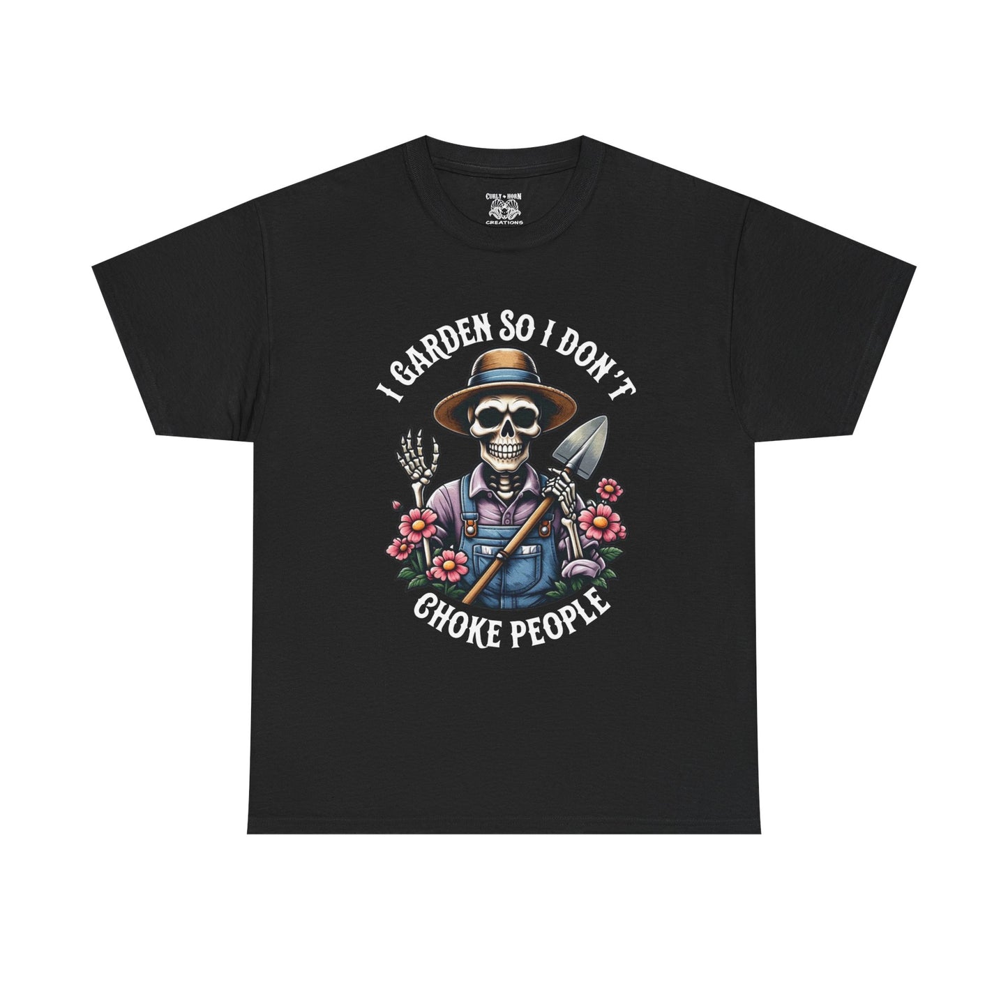 Gardening Humor Tee: I Garden So I Don't Choke People, Funny Shirt, Gift for Gardeners, Unisex Cotton T-Shirt, Plant Lover Apparel