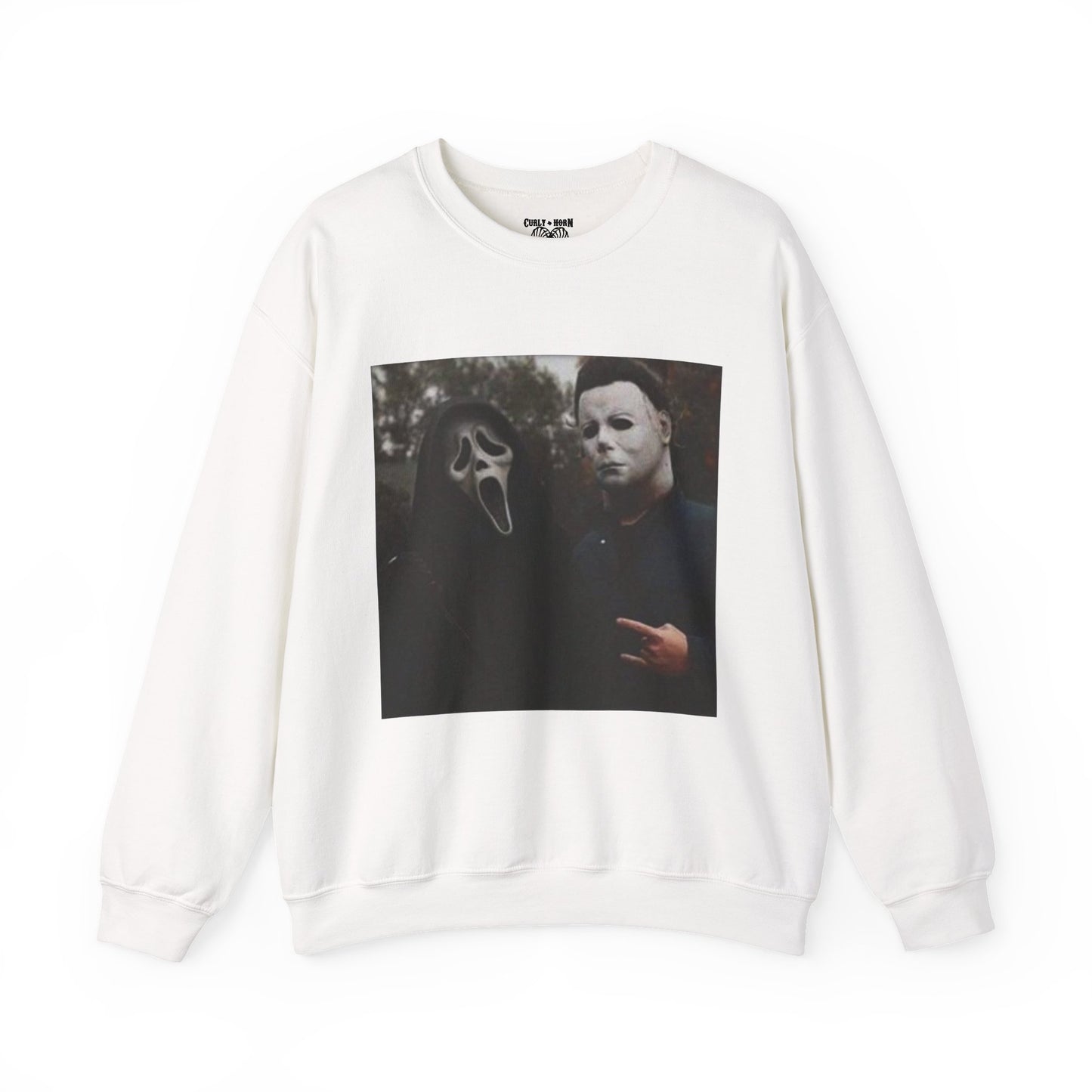 Spooky Horror Movie Sweatshirt, Cozy Fall Apparel, Unisex Crewneck, Halloween Clothing, Movie Night, Scary Vibes, Gift for Horror Fans