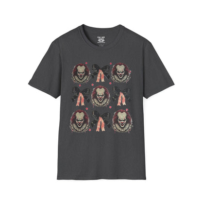Creepy Clown Graphic T-Shirt for Horror Fans, Perfect for Halloween or Everyday Wear, Gifts for Movie Lovers