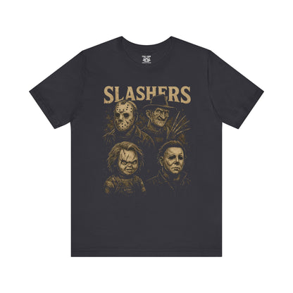 Horror Movie Graphic Tee, Unisex Short Sleeve Shirt, Halloween Costume Shirt, Slashers Theme Apparel, Horror Fan Gift