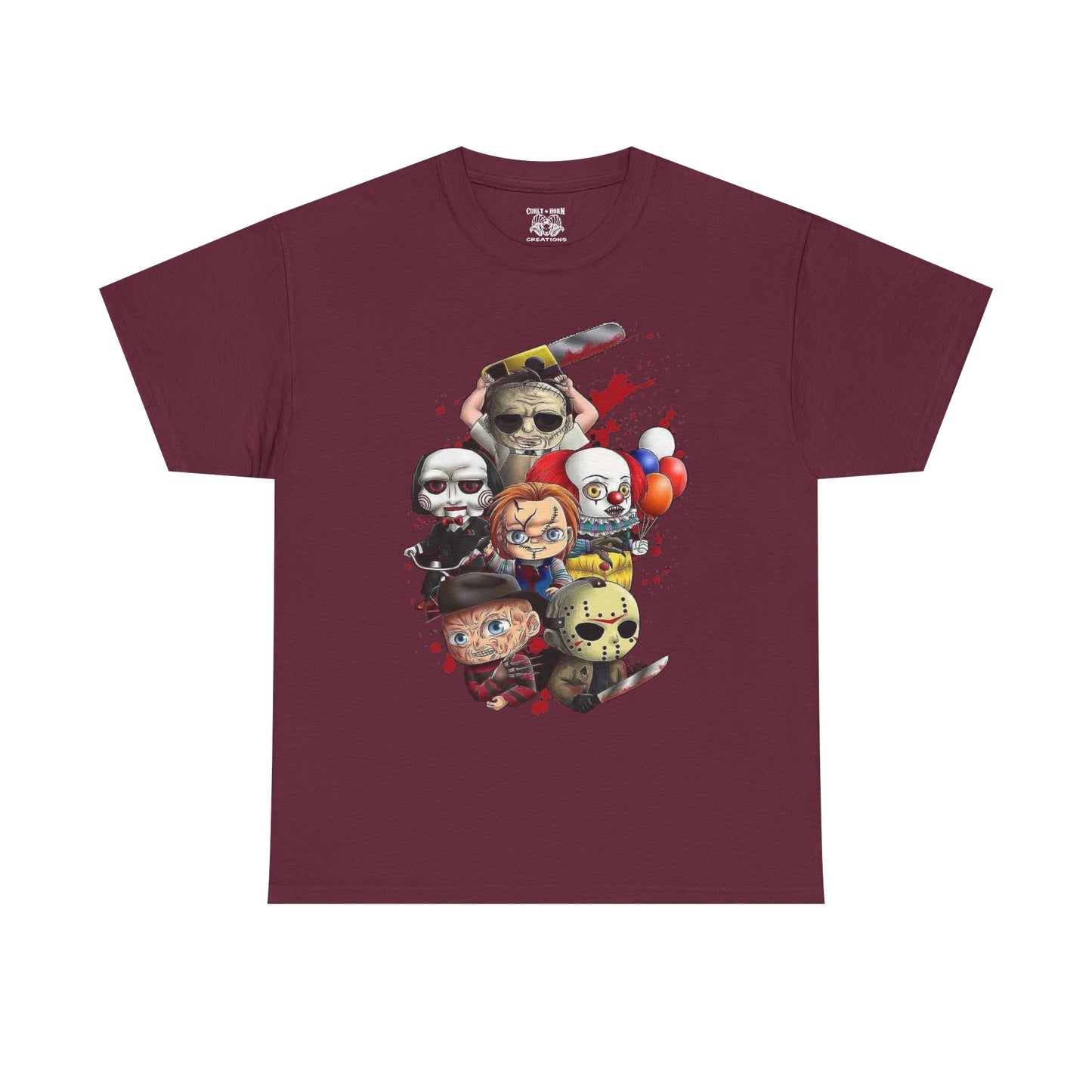 Horror Movie Character Tee, Cute and Creepy Design