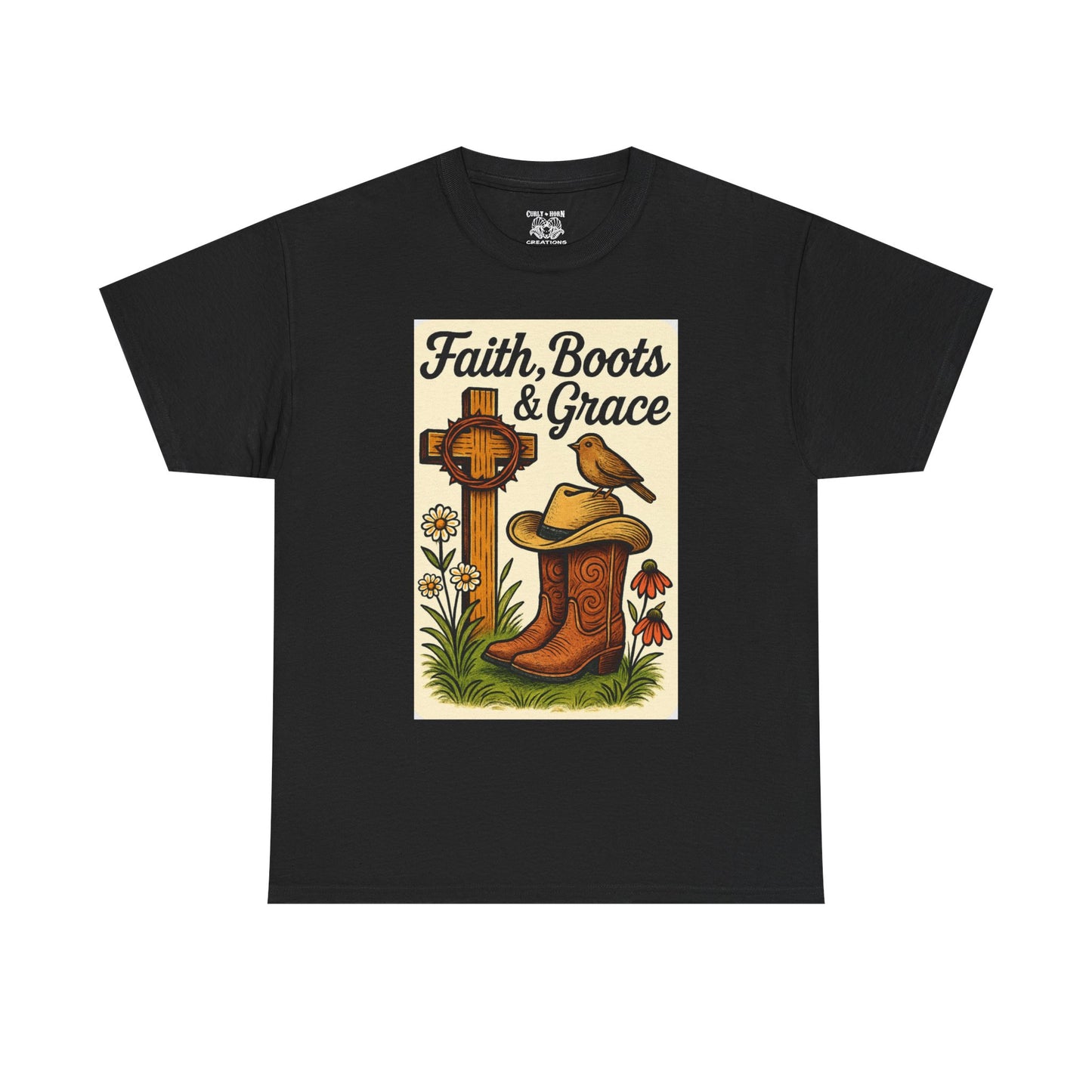 Faith, Boots & Grace Unisex Tee - Country Style, Inspirational Gift, Western Fashion, Outdoor Wear, Everyday Comfort