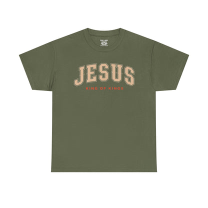 Jesus King of Kings Tee, Christian Apparel, Religious Gift, Faith-Based Shirt, Unisex Cotton Tee, Inspirational Fashion