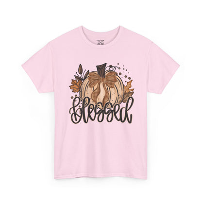 Blessed Pumpkin Tee - Fall Apparel, Thanksgiving Shirt, Autumn Outfit, Gift for Her, Cute Layering Tee