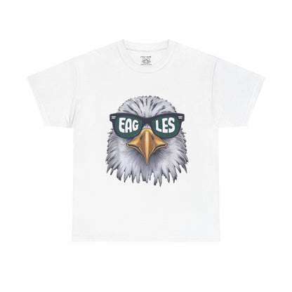 Eagle Sunglasses Tee, Unisex Cotton T-Shirt for Eagle Fans, Perfect for Sports Events, Casual Wear, Gift, Outdoor Adventures