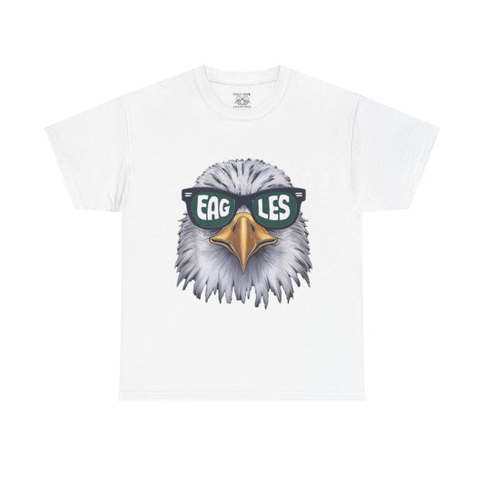 Eagle Sunglasses Tee, Unisex Cotton T-Shirt for Eagle Fans, Perfect for Sports Events, Casual Wear, Gift, Outdoor Adventures