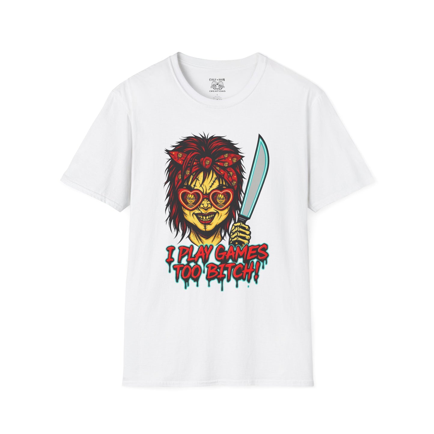 Retro Chucky Horror Game T-Shirt, Gamer Apparel, Unique Gift for Gamers, Halloween Costume, Playful Casual Wear