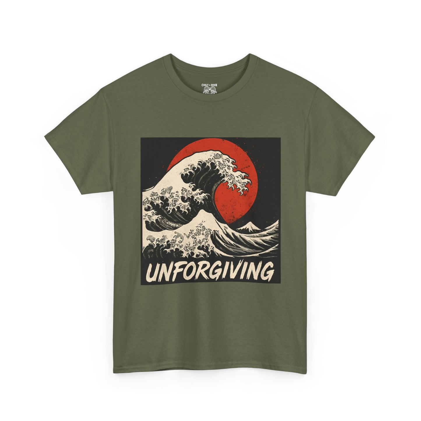 Unforgiving Wave Graphic Tee, Ocean Lover Shirt, Casual Unisex Tee, Art Inspired T-Shirt, Unique Beach Wear