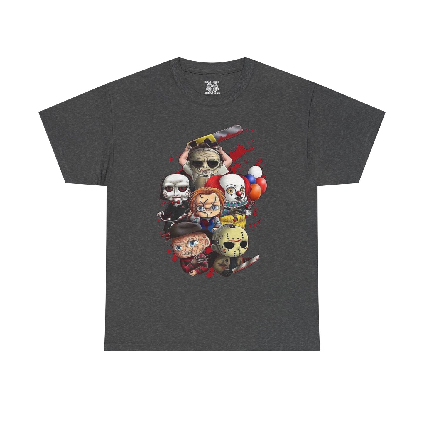 Horror Movie Character Tee, Cute and Creepy Design