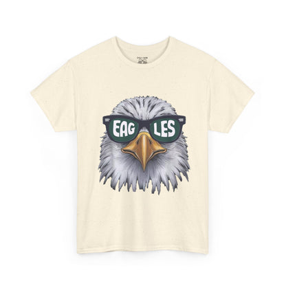 Eagle Sunglasses Tee, Unisex Cotton T-Shirt for Eagle Fans, Perfect for Sports Events, Casual Wear, Gift, Outdoor Adventures