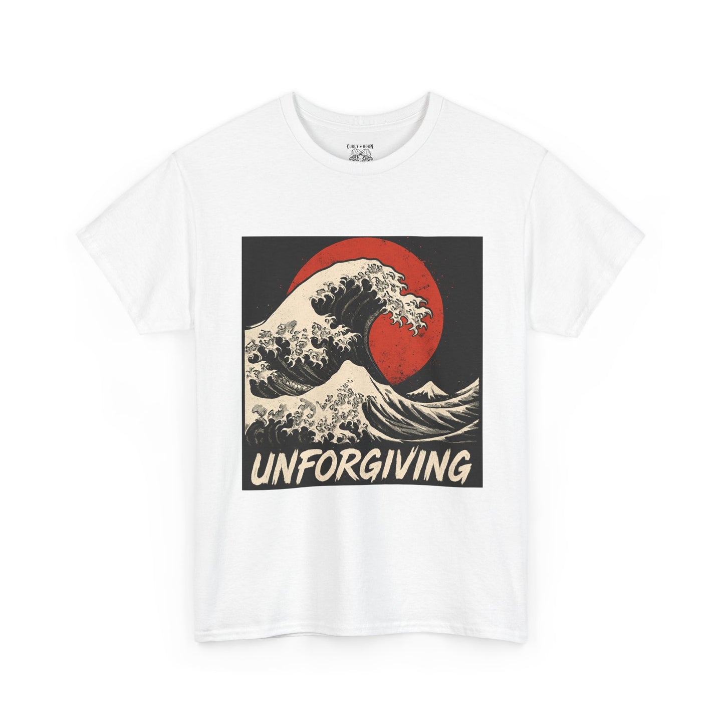 Unforgiving Wave Graphic Tee, Ocean Lover Shirt, Casual Unisex Tee, Art Inspired T-Shirt, Unique Beach Wear