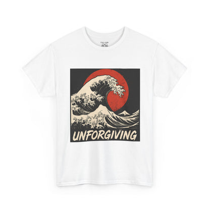 Unforgiving Wave Graphic Tee, Ocean Lover Shirt, Casual Unisex Tee, Art Inspired T-Shirt, Unique Beach Wear