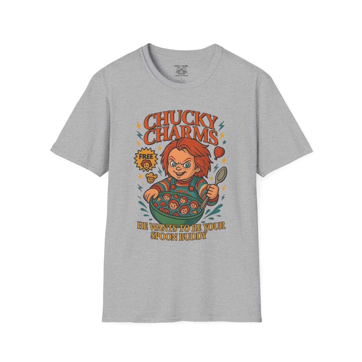 Chucky Charms T-Shirt - Horror Movie Fan Tee, Unisex Funny Shirt, Gift for Occasions, Spooky Aesthetic Apparel