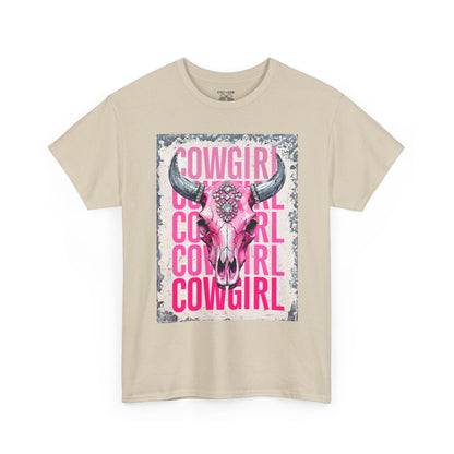 Cowgirl Vibes Unisex Heavy Cotton Tee, Country Style Shirt, Western Graphic T-Shirt, Gift for Cowgirls, Rodeo Apparel, Boho Fashion