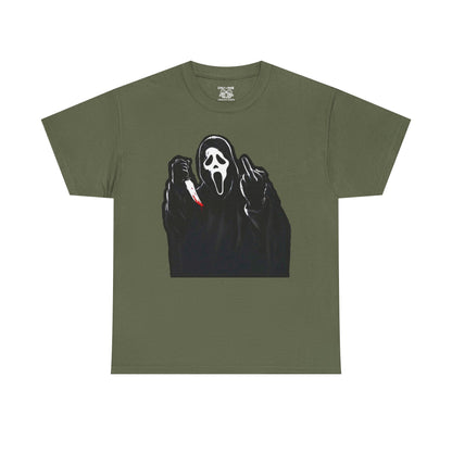 Scream-Inspired Unisex Heavy Cotton Tee | Halloween T-Shirt, Graphic Tee, Horror Movie Merch, Gift for Fans, Casual Wear