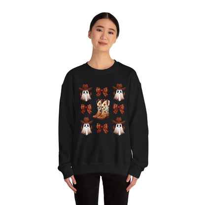 Ghostly Cowboy Crewneck Sweatshirt | Halloween, Fall Fashion, Cozy Gift, Trendy Sweater, Unisex Apparel