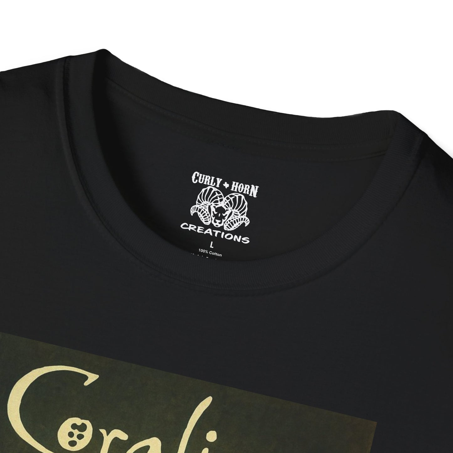Coraline-Inspired Unisex Softstyle T-Shirt, Cute Graphic Tee, Movie Merch, Unique Gift, Retro Style, Horror Fans, Birthday Present