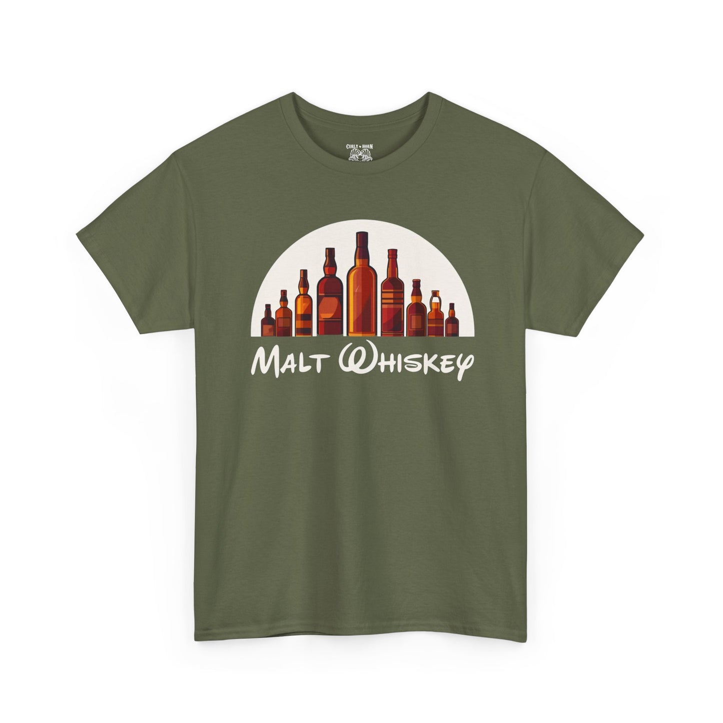 Malt Whiskey Unisex Heavy Cotton Tee, Casual Wear, Gifts for Whiskey Lovers, Graphic Tee, Vintage Style, Everyday Comfort