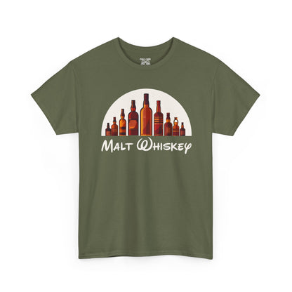 Malt Whiskey Unisex Heavy Cotton Tee, Casual Wear, Gifts for Whiskey Lovers, Graphic Tee, Vintage Style, Everyday Comfort