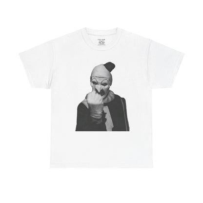 Art the Clown Terrifier Tee, Unisex Cotton T-Shirt for Humor Lovers, Casual Wear, Street Style, Gift for Fun-Loving Friends