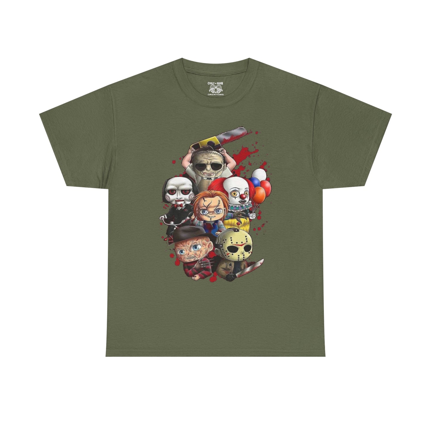 Horror Movie Character Tee, Cute and Creepy Design
