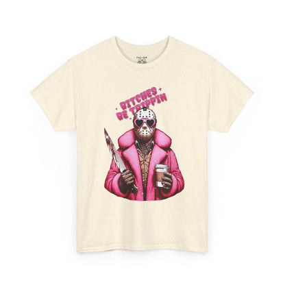 Retro Horror Graphic Tee, Unisex Cotton T-Shirt, Fun and Quirky Outfit, Halloween Costume Idea, Casual Wear for Horror Fans