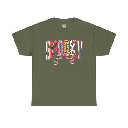 Spooky Unisex Heavy Cotton Tee - Halloween Shirt, Graphic T-Shirt, Soft Cotton Apparel, Festival Wear, Fall Fashion