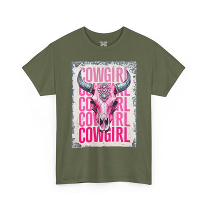 Cowgirl Vibes Unisex Heavy Cotton Tee, Country Style Shirt, Western Graphic T-Shirt, Gift for Cowgirls, Rodeo Apparel, Boho Fashion