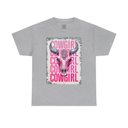 Cowgirl Vibes Unisex Heavy Cotton Tee, Country Style Shirt, Western Graphic T-Shirt, Gift for Cowgirls, Rodeo Apparel, Boho Fashion