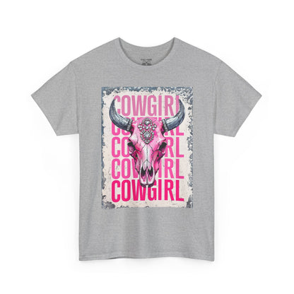 Cowgirl Vibes Unisex Heavy Cotton Tee, Country Style Shirt, Western Graphic T-Shirt, Gift for Cowgirls, Rodeo Apparel, Boho Fashion