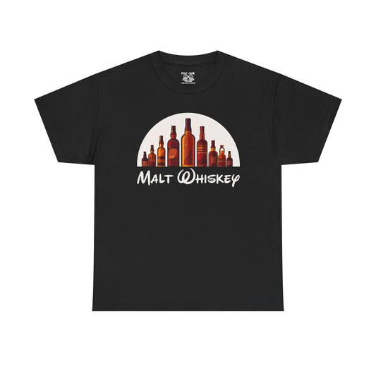 Malt Whiskey Unisex Heavy Cotton Tee, Casual Wear, Gifts for Whiskey Lovers, Graphic Tee, Vintage Style, Everyday Comfort