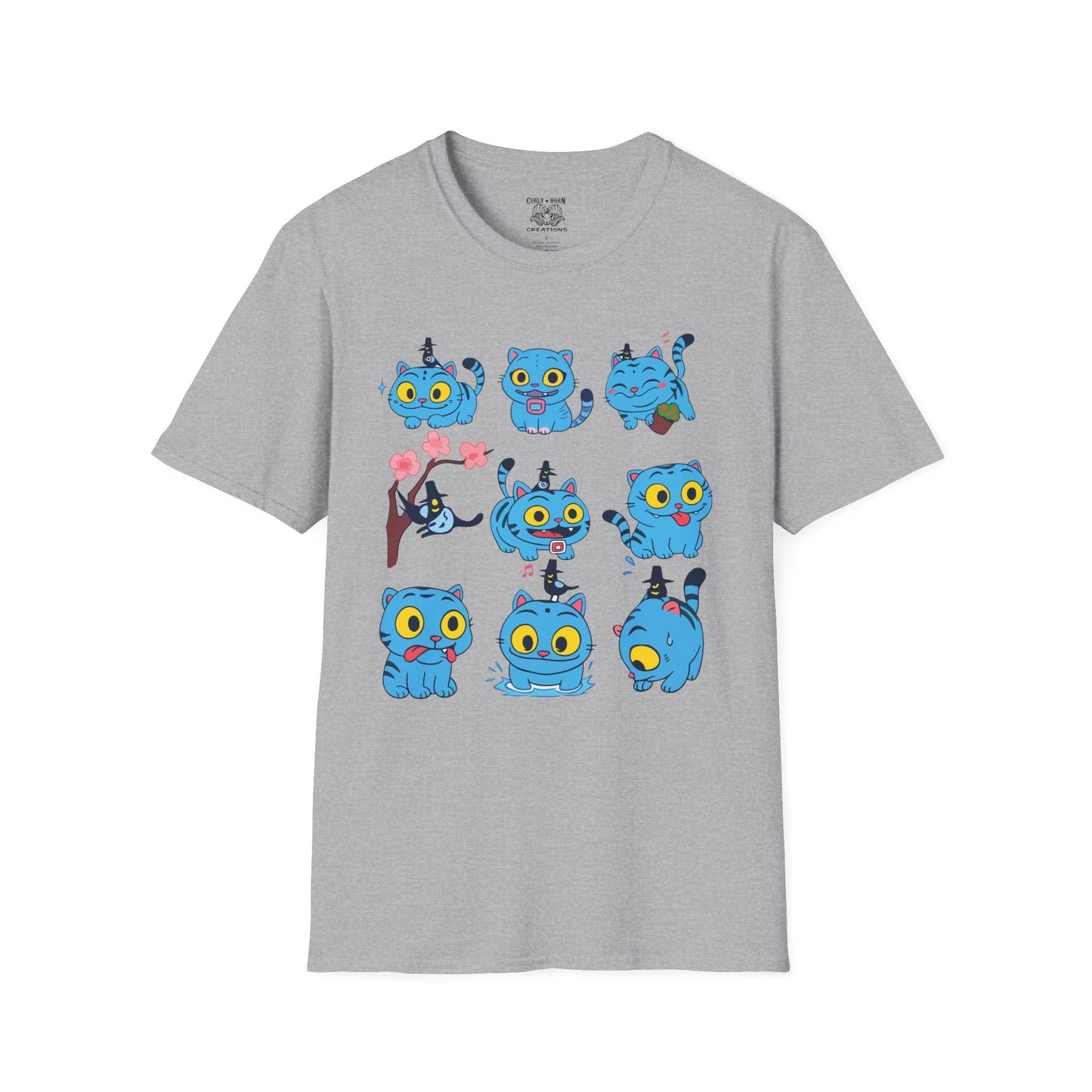 Derpy Cat Graphic T-Shirt, Softstyle Tee, Unisex Shirt for Cat Lovers, Gift for Pet Owners, Fun Casual Wear