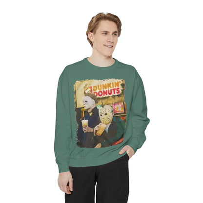 Funny Sweatshirt with Horror Movie Theme, Unisex Garment-Dyed Top, Perfect for Halloween, Gift for Movie Lovers, Cozy Casual Wear, [...]