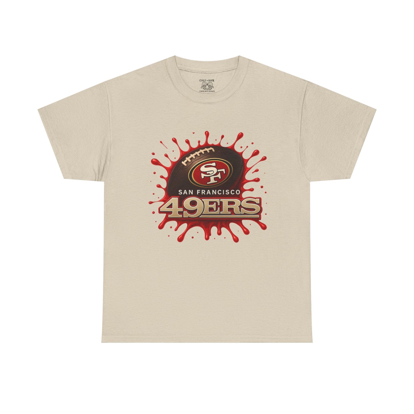 San Francisco 49ers Heavy Cotton Tee, Casual Sportswear, Game Day Outfit, Fan Apparel, Unique Gift for Sports Lovers