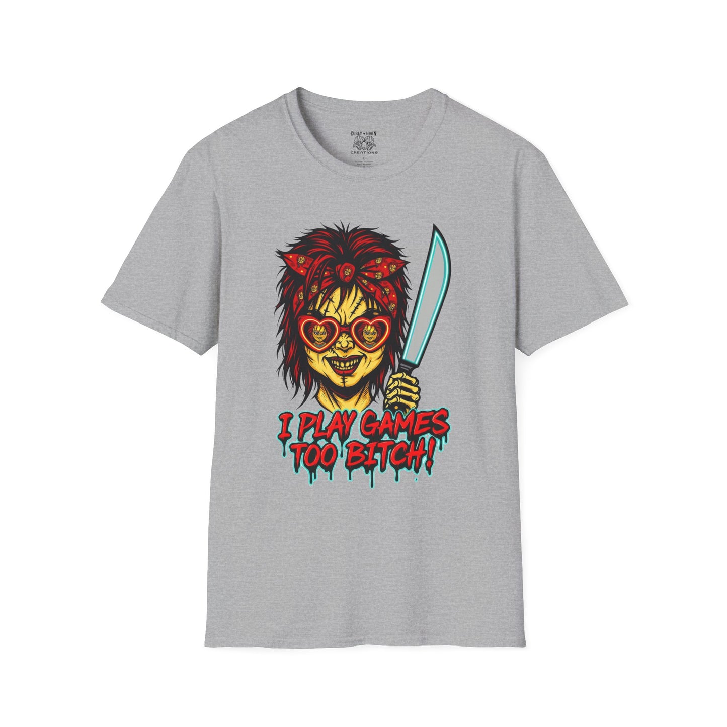Retro Chucky Horror Game T-Shirt, Gamer Apparel, Unique Gift for Gamers, Halloween Costume, Playful Casual Wear