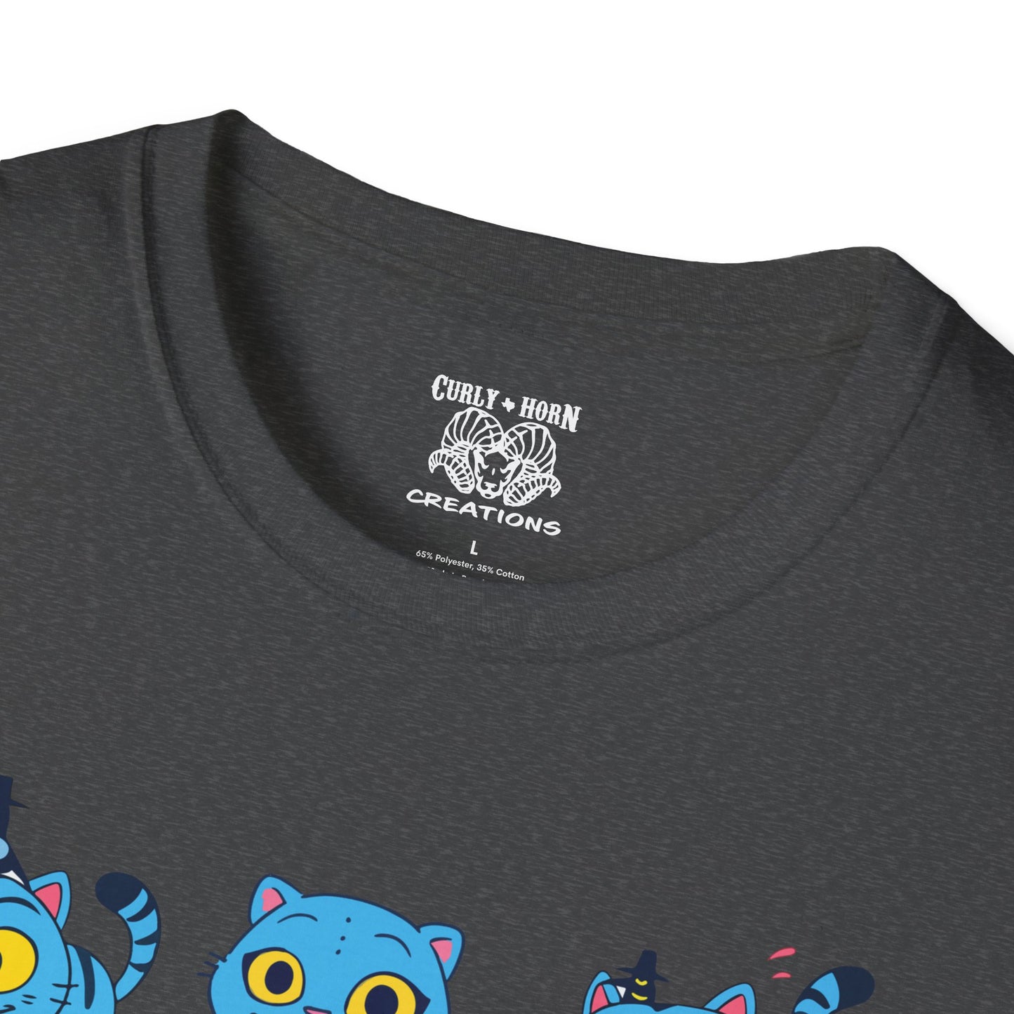 Derpy Cat Graphic T-Shirt, Softstyle Tee, Unisex Shirt for Cat Lovers, Gift for Pet Owners, Fun Casual Wear