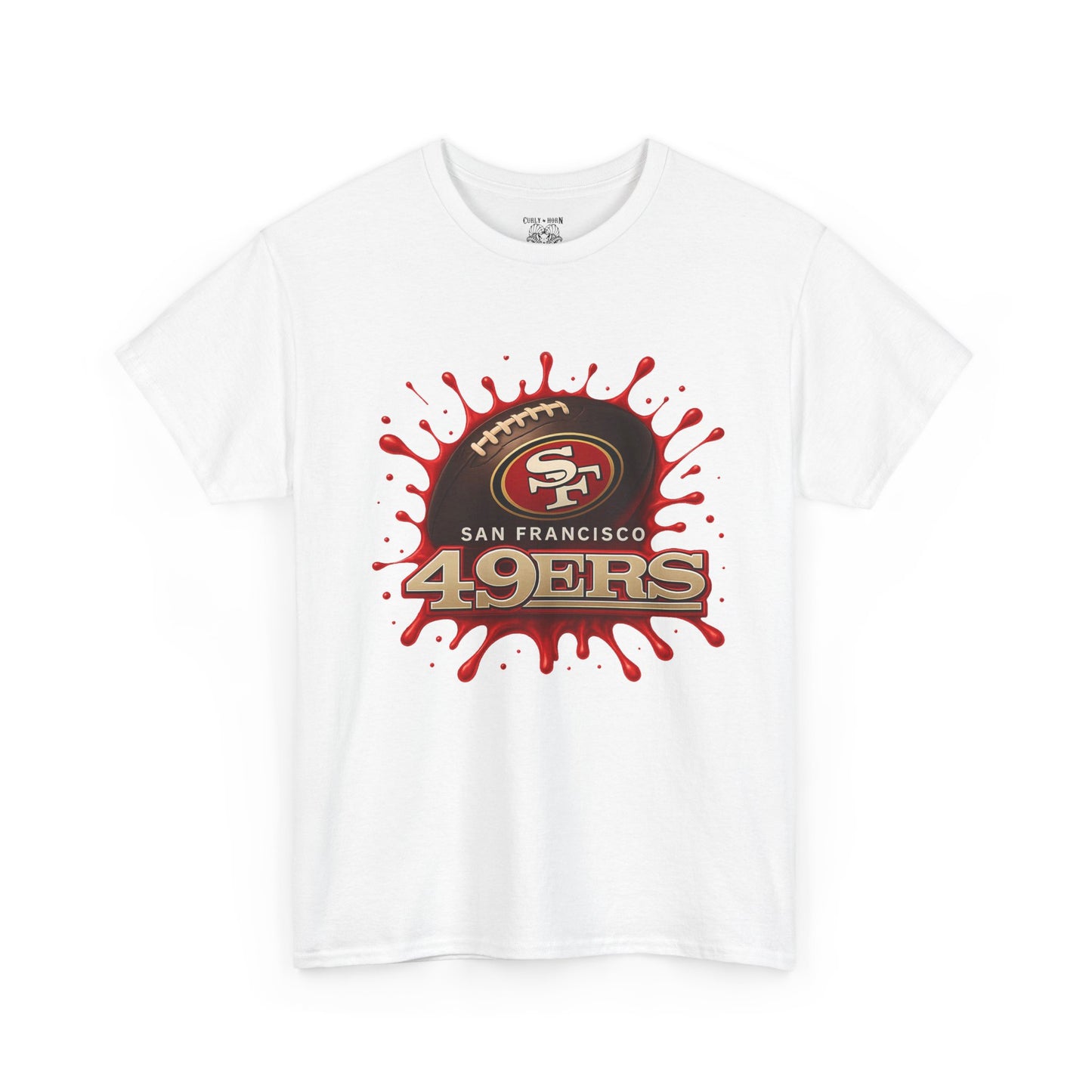San Francisco 49ers Heavy Cotton Tee, Casual Sportswear, Game Day Outfit, Fan Apparel, Unique Gift for Sports Lovers