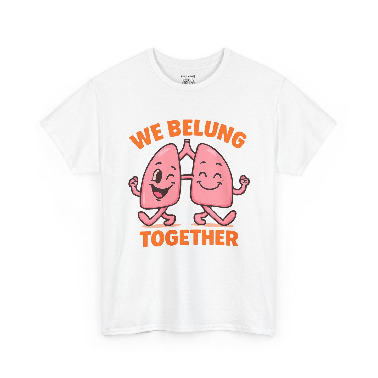 We Belung Together Unisex Heavy Cotton Tee, Fun Graphic T-Shirt, Couples Matching Clothes, Friendship Gift, Comfortable Casual Wear