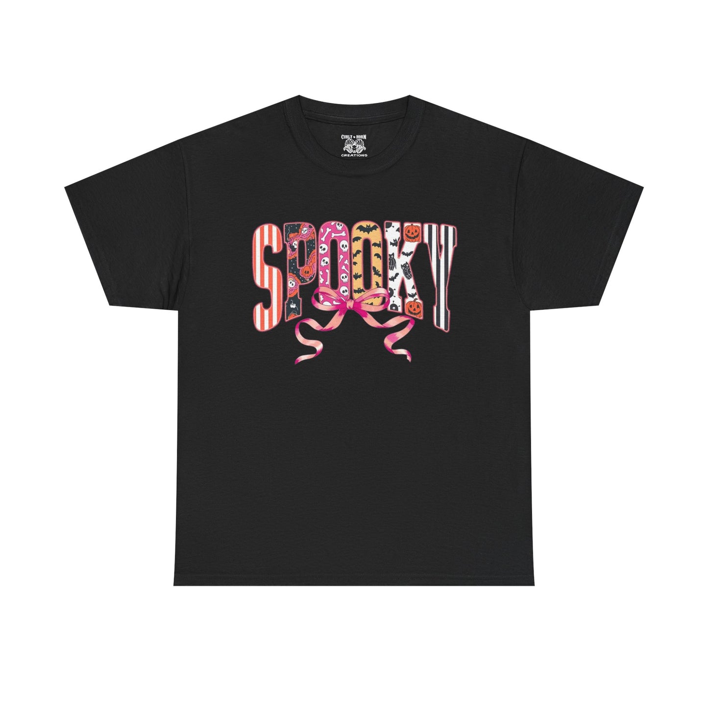 Spooky Unisex Heavy Cotton Tee - Halloween Shirt, Graphic T-Shirt, Soft Cotton Apparel, Festival Wear, Fall Fashion