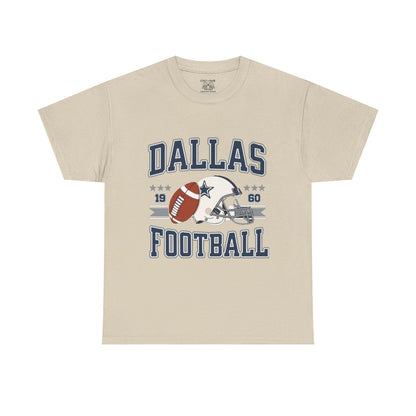 Dallas Football Fan Unisex Heavy Cotton Tee, Sports Shirt, Game Day Outfit, Gift for Fans, Football Season Apparel