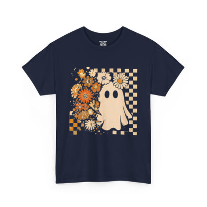 Vintage Ghost Flower Tee, Casual Tee, Unisex T-Shirt, Graphic Tee, Vintage Style Shirt, Unique Gift Idea
