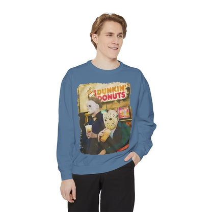 Funny Sweatshirt with Horror Movie Theme, Unisex Garment-Dyed Top, Perfect for Halloween, Gift for Movie Lovers, Cozy Casual Wear, [...]
