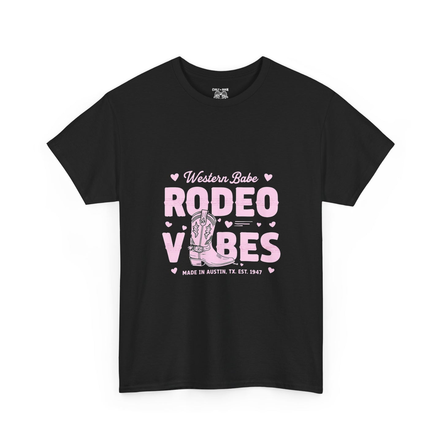 Western Babe Rodeo Vibes Unisex Heavy Cotton Tee, Graphic Tee, Rodeo Apparel, Country Music Shirt, Western Style, Casual Wear
