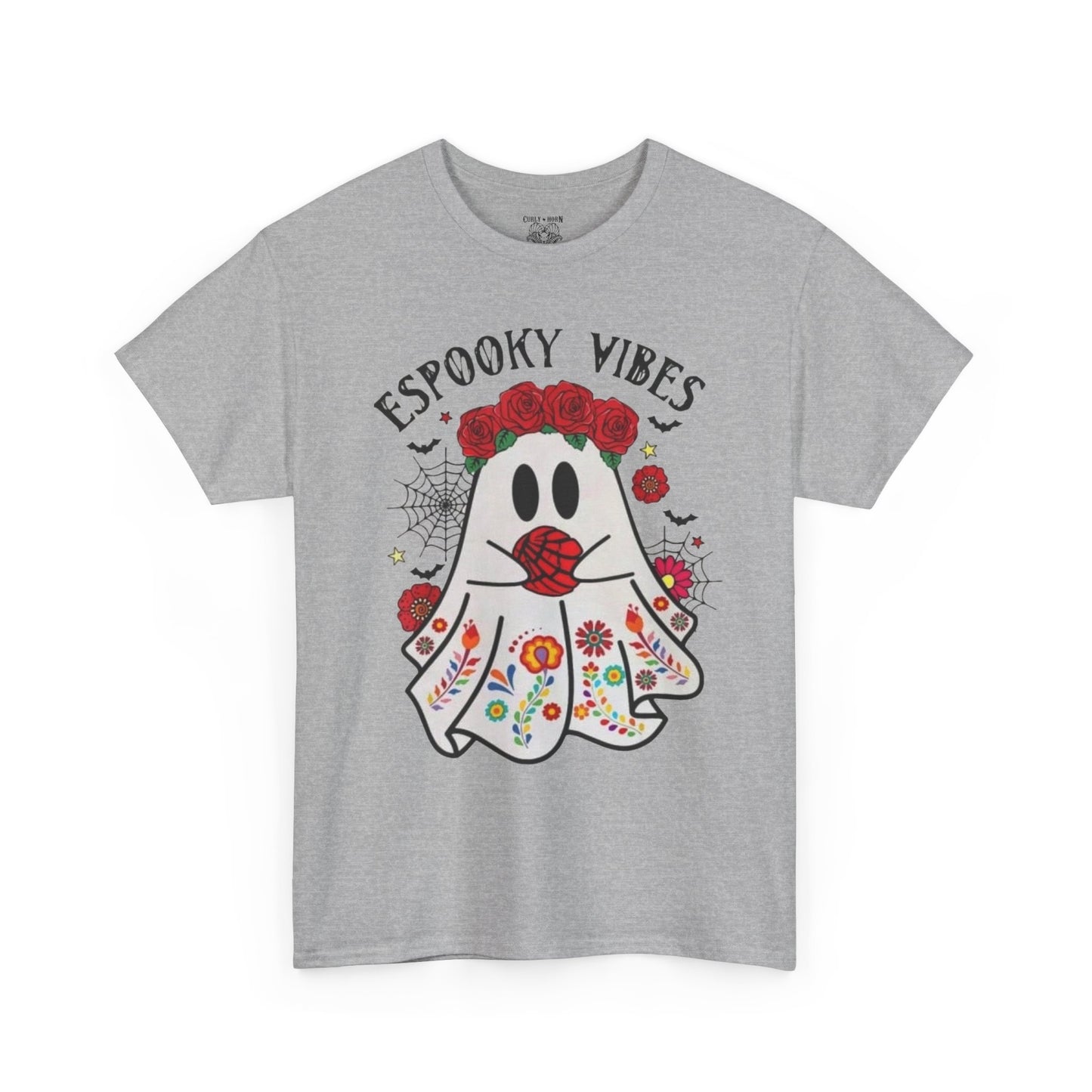 Unisex Heavy Cotton Tee - 'Espooky Vibes' Halloween Shirt, Casual Halloween Tee, Spooky Season Apparel, Halloween Party Outfit, Ghost [...]