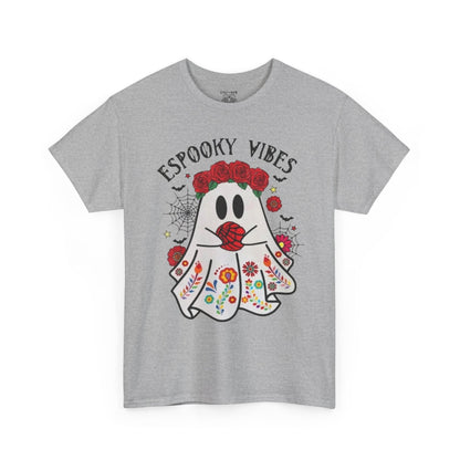 Unisex Heavy Cotton Tee - 'Espooky Vibes' Halloween Shirt, Casual Halloween Tee, Spooky Season Apparel, Halloween Party Outfit, Ghost [...]